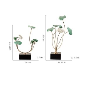 Đồ trang trí hoa sen bằng gốm CD121