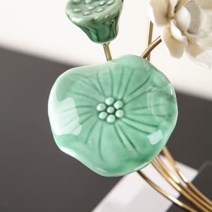 Đồ trang trí hoa sen bằng gốm CD121