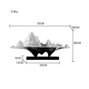 Tượng decor hòn non bộ mạ điện bày quầy lễ tân, sảnh khách sạn CD700