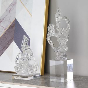 Decor phòng khách mô hình núi trong suốt CD437