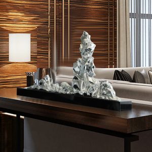 Tượng decor hòn non bộ mạ điện trang trí khách sạn biệt thự CD595