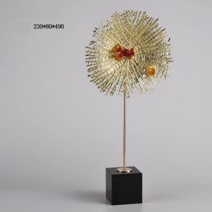 Decor phòng khách cá bơi trên lá sen CD172