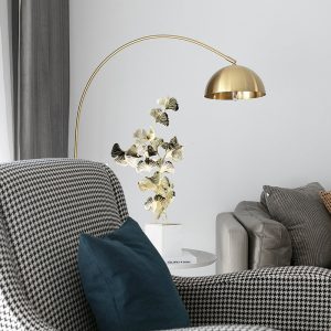 Decor phòng khách lá bạch quả mạ vàng CD265