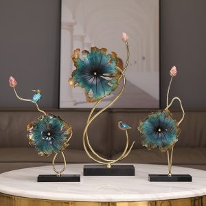 Mẫu decor lá sen bằng đồng trang trí CD834