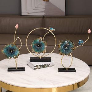 Mẫu decor lá sen bằng đồng trang trí CD834