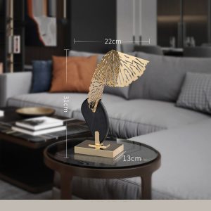 Decor phòng khách mô hình lá sen kim loại mẫu mới nhất 2023 CD237