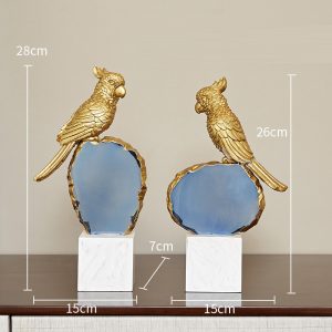 Đồ để bàn decor chim vẹt trang trí CD141