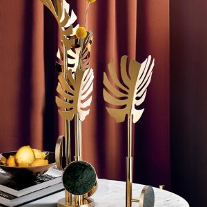 Decor phòng khách hình hoa kim loại nghệ thuật trang trí CD226