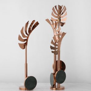 Decor phòng khách hình hoa kim loại nghệ thuật trang trí CD226