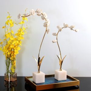 Decor phòng khách cành hoa mận bằng gốm CD131