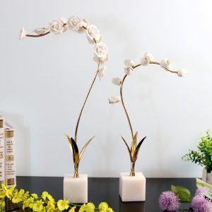 Decor phòng khách cành hoa mận bằng gốm CD131