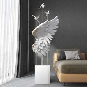 Tượng decor mô hình cánh thiên nga để sàn trang trí phòng khách CD721