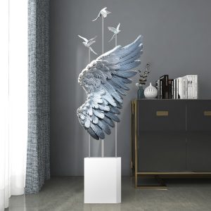 Tượng decor mô hình cánh thiên nga để sàn trang trí phòng khách CD721