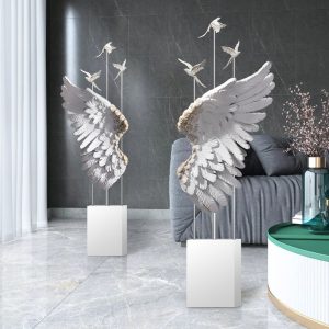 Tượng decor mô hình cánh thiên nga để sàn trang trí phòng khách CD721