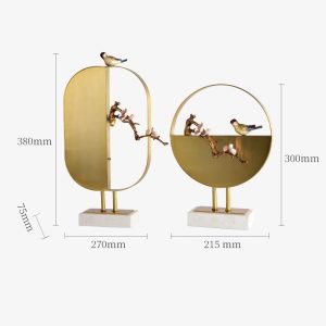 Mô hình chim vàng anh đậu cành đào trang trí lạ mắt CD192