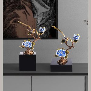 Đồ để bàn mô hình hoa mẫu đơn xanh CD410