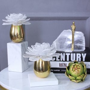 Đồ để bàn bộ hoa lựu bằng đồng CD157