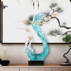 Tượng decor mô hình sóng biển trang trí đẹp mắt CD432