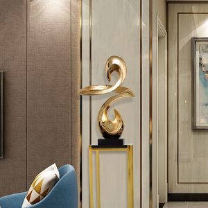 Tượng decor mô hình uốn lượn nghệ thuật để sàn trang trí CD699
