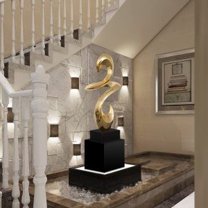 Tượng decor mô hình uốn lượn nghệ thuật để sàn trang trí CD699