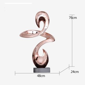 Tượng decor mô hình uốn lượn nghệ thuật để sàn trang trí CD699