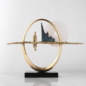 Đồ để bàn mô hình mặt trăng ngọc trang trí phòng khách sang trọng CD203