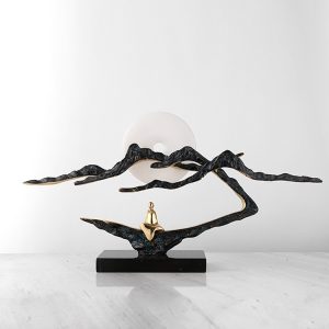 Đồ để bàn mô hình mặt trăng ngọc trang trí phòng khách sang trọng CD203