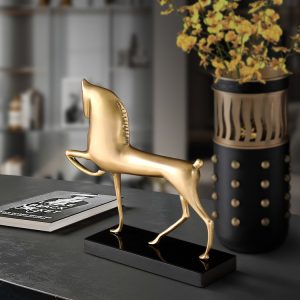 Đồ để bàn tượng ngựa nghệ thuật trang trí kệ tủ, tivi CD202