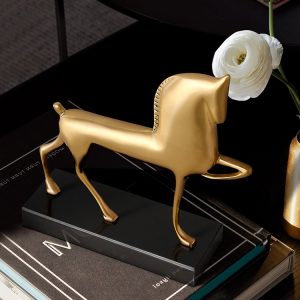 Đồ để bàn tượng ngựa nghệ thuật trang trí kệ tủ, tivi CD202