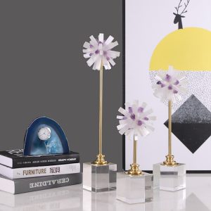 Quả cầu gắn đá pha lê tự nhiên trang trí CD823