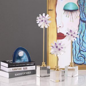 Quả cầu gắn đá pha lê tự nhiên trang trí CD823