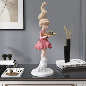 Tượng bé gái ôm đèn CD1330