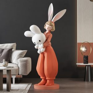 Tượng cô gái tai thỏ trang trí CD1312