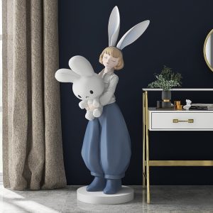 Tượng cô gái tai thỏ trang trí CD1312