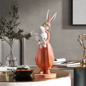 Tượng cô gái tai thỏ trang trí CD1312