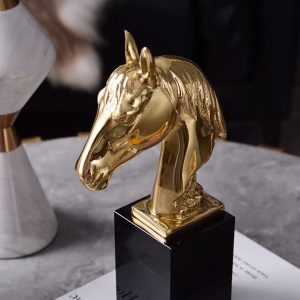 Decor phòng khách mô hình đầu ngựa để bàn CD441