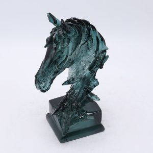 Tượng decor đầu ngựa trong suốt CD433