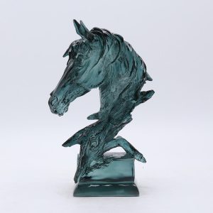 Tượng decor đầu ngựa trong suốt CD433