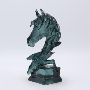 Tượng decor đầu ngựa trong suốt CD433