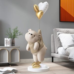 Tượng decor gấu béo để sàn CD875