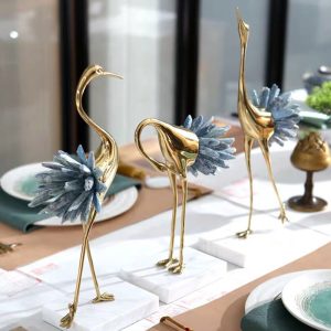 Mô hình chim hạc trang trí kệ tivi phòng khách CD53