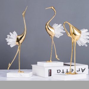 Mô hình chim hạc trang trí kệ tivi phòng khách CD53