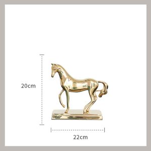 Ngựa đồng mạ vàng trang trí kệ tivi CD58