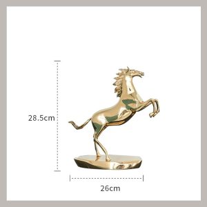 Ngựa đồng mạ vàng trang trí kệ tivi CD58