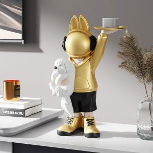 Tượng phi hành gia ôm thỏ độc đáo CD1313