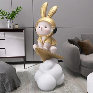Tượng thỏ bay trang trí nội thất CD1314