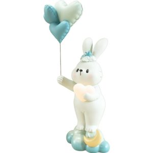 Tượng decor thỏ bunny ôm đèn led CD873