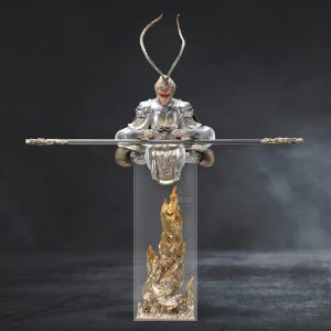 Tượng Tông Ngộ Không ngồi thiền 3D để sàn CD608