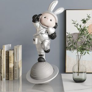 Thỏ đứng trên hành tinh trang trí phòng khách CD1259